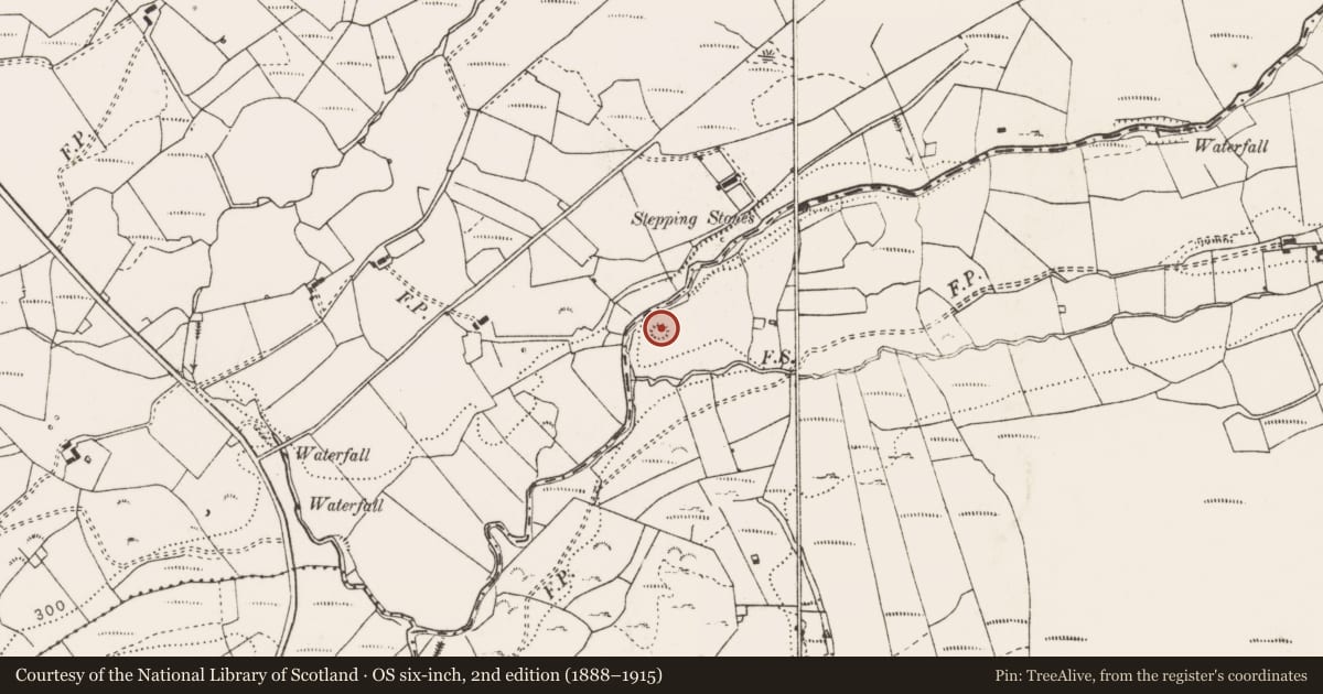 Ordnance Survey six-inch map, 2nd edition (1888–1915) covering the location of Ringfort - rath, Furroor, County Clare, with a pin at the register's coordinates