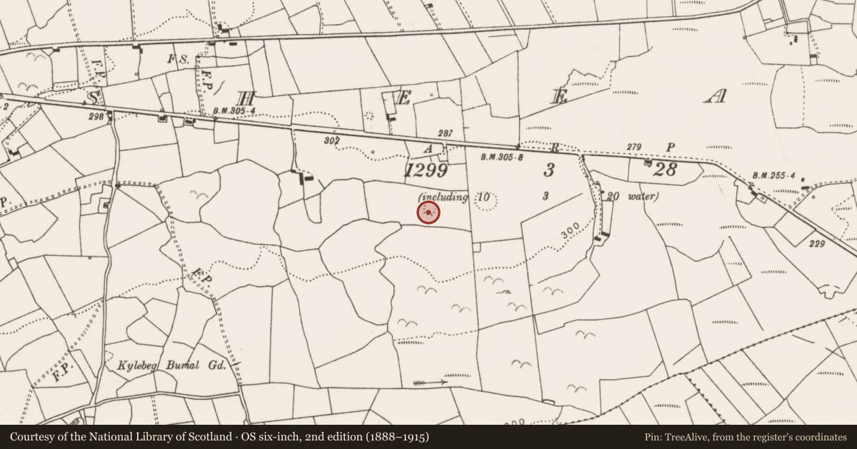 Ordnance Survey six-inch map, 2nd edition (1888–1915) covering the location of Earthwork, Sheeaun, County Clare, with a pin at the register's coordinates