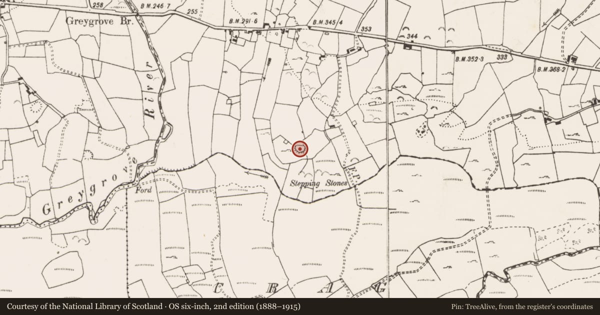 Ordnance Survey six-inch map, 2nd edition (1888–1915) covering the location of Ringfort - cashel, Furroor, County Clare, with a pin at the register's coordinates