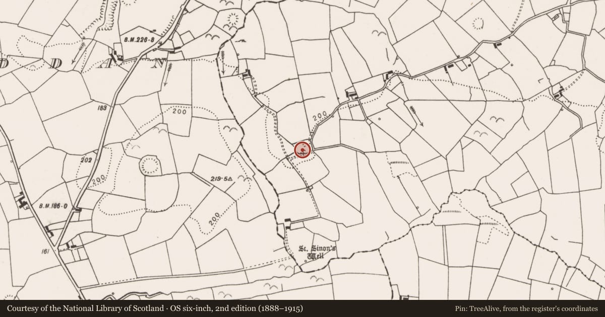 Ordnance Survey six-inch map, 2nd edition (1888–1915) covering the location of Ringfort - rath, Sheeaun, County Clare, with a pin at the register's coordinates