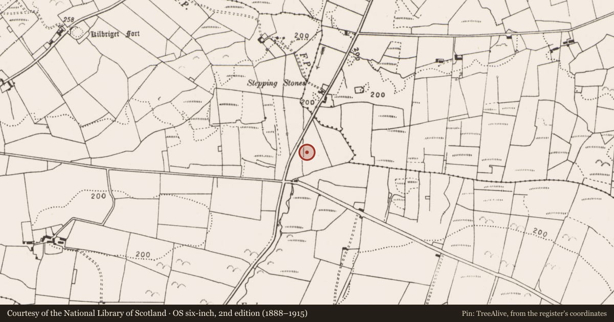Ordnance Survey six-inch map, 2nd edition (1888–1915) covering the location of Ringfort - rath, Lack West, County Clare, with a pin at the register's coordinates