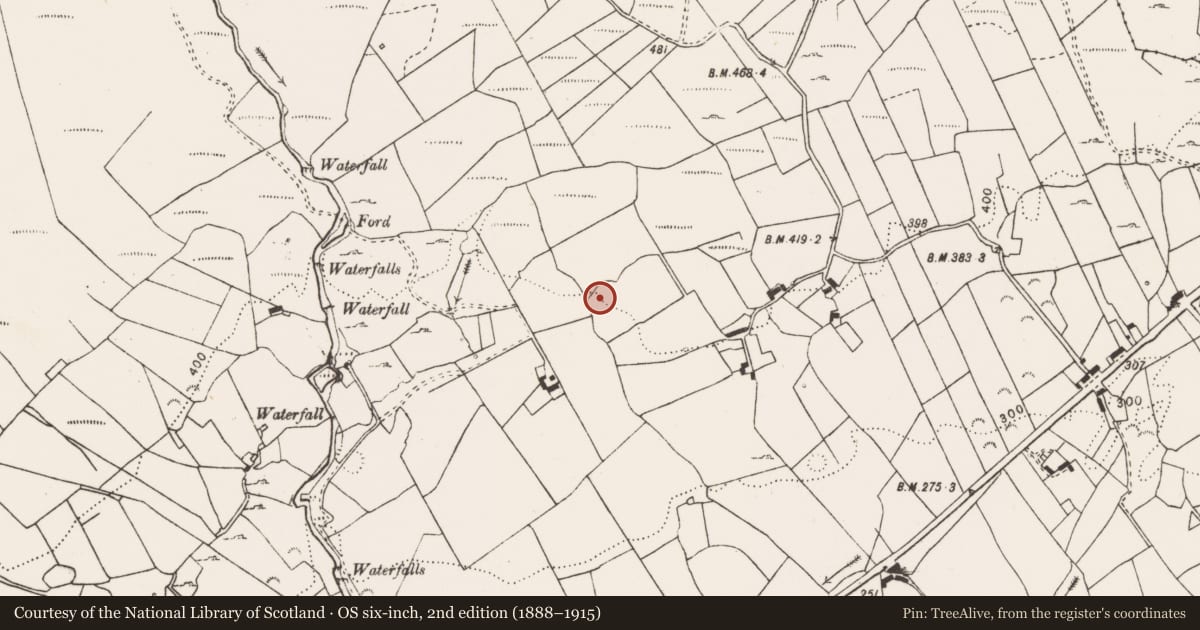 Ordnance Survey six-inch map, 2nd edition (1888–1915) covering the location of Earthwork, Dehomad, County Clare, with a pin at the register's coordinates