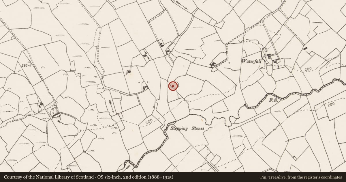 Ordnance Survey six-inch map, 2nd edition (1888–1915) covering the location of Ringfort - rath, Bolooghra, County Clare, with a pin at the register's coordinates