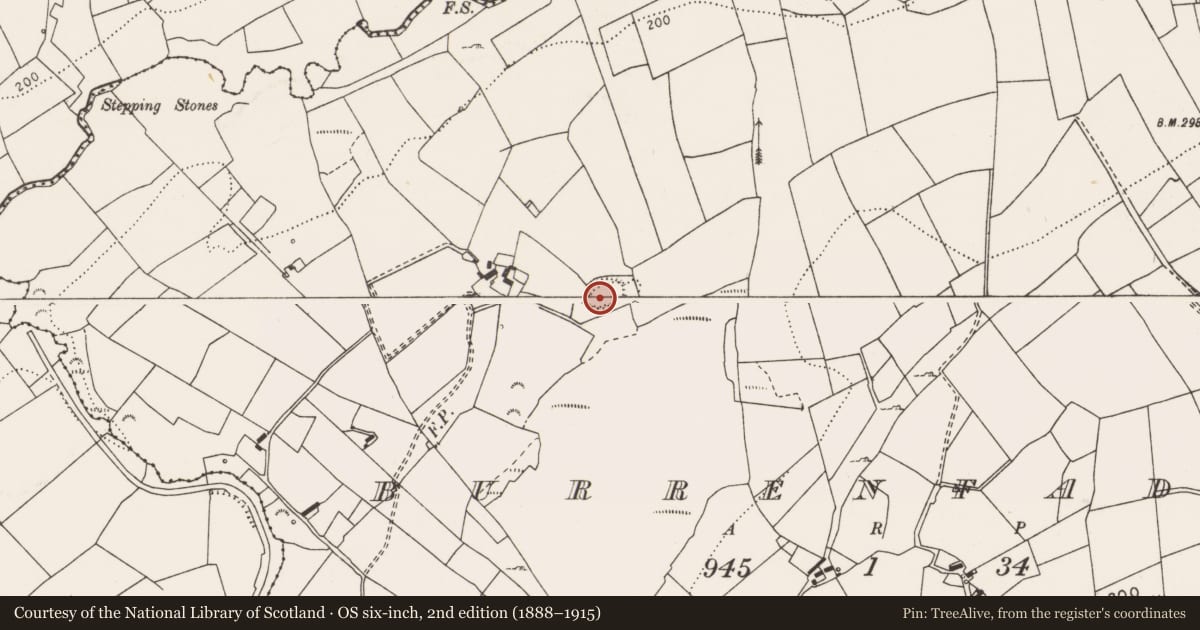 Ordnance Survey six-inch map, 2nd edition (1888–1915) covering the location of Ringfort - rath, Burrenfadda, County Clare, with a pin at the register's coordinates