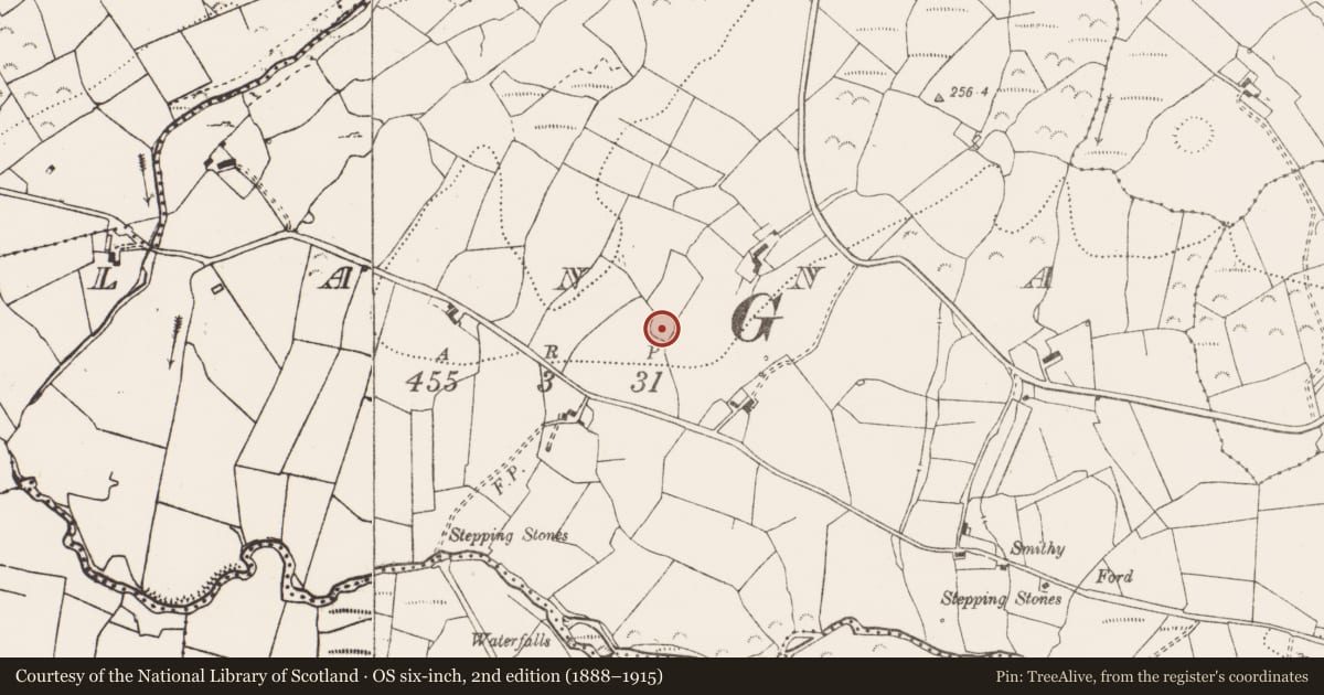 Ordnance Survey six-inch map, 2nd edition (1888–1915) covering the location of Ringfort - rath, Lanna, County Clare, with a pin at the register's coordinates