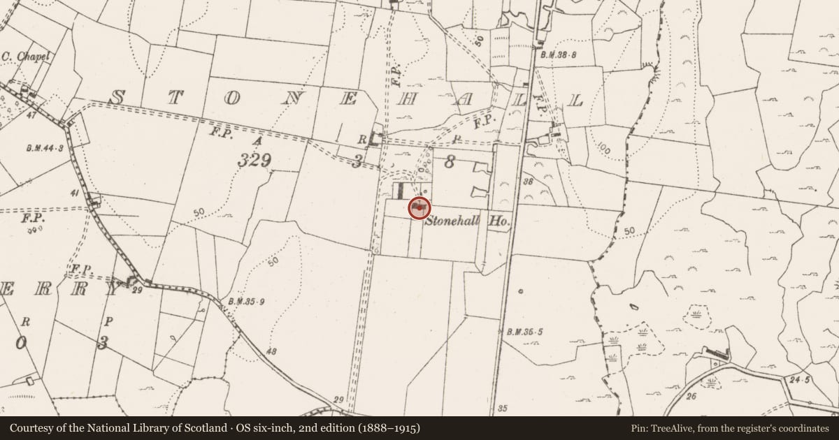 Ordnance Survey six-inch map, 2nd edition (1888–1915) covering the location of House - 17th century, Stonehall, County Clare, with a pin at the register's coordinates