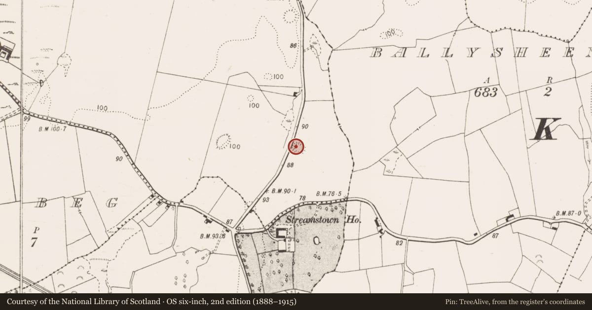 Ordnance Survey six-inch map, 2nd edition (1888–1915) covering the location of Ringfort - unclassified, Rath More, County Clare, with a pin at the register's coordinates