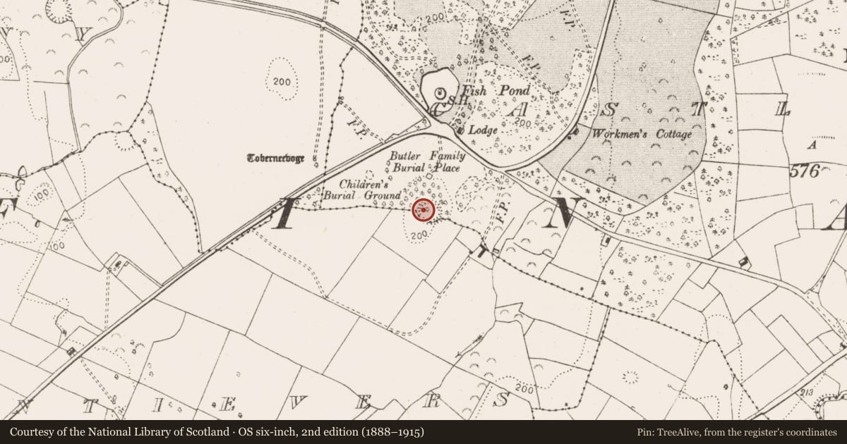 Ordnance Survey six-inch map, 2nd edition (1888–1915) covering the location of Ringfort - unclassified, Castlecrine, Mountievers, County Clare, with a pin at the register's coordinates