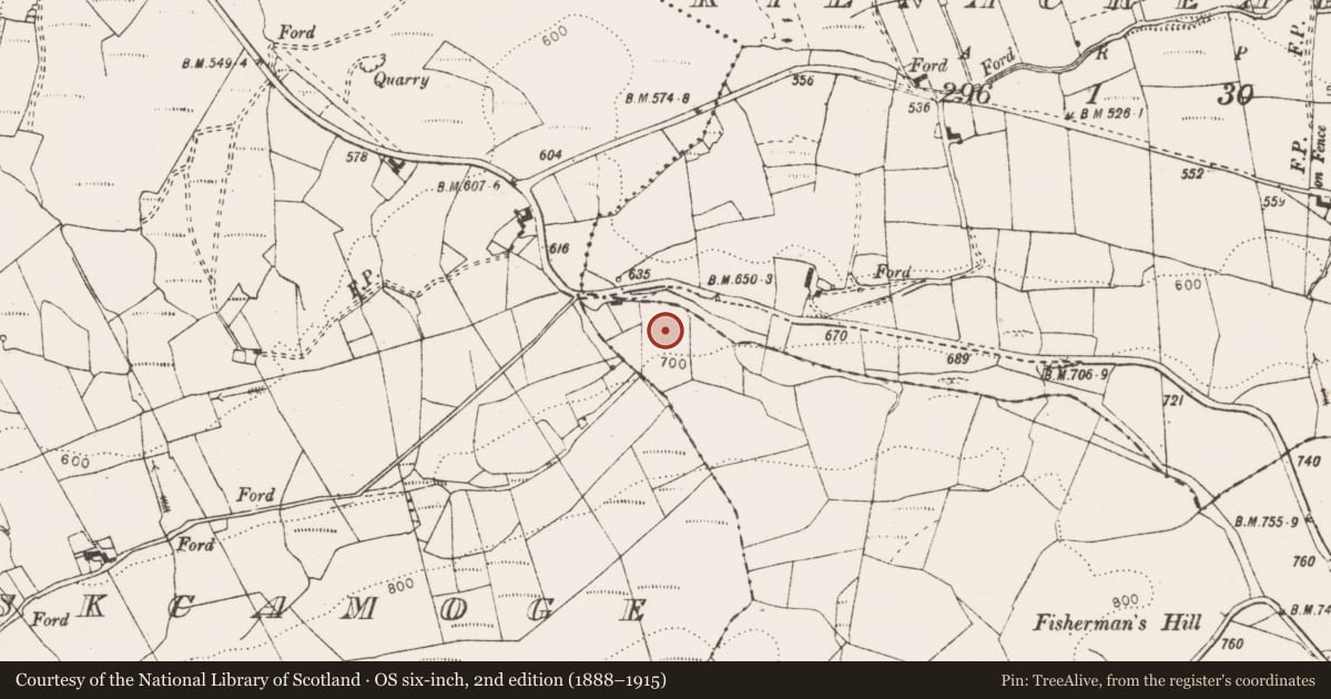 Ordnance Survey six-inch map, 2nd edition (1888–1915) covering the location of House - indeterminate date, Glennagross, County Clare, with a pin at the register's coordinates