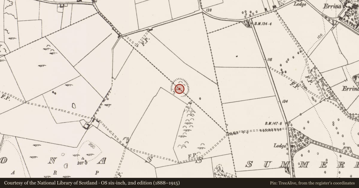 Ordnance Survey six-inch map, 2nd edition (1888–1915) covering the location of Enclosure, Doonass, Lisduff, County Clare, with a pin at the register's coordinates