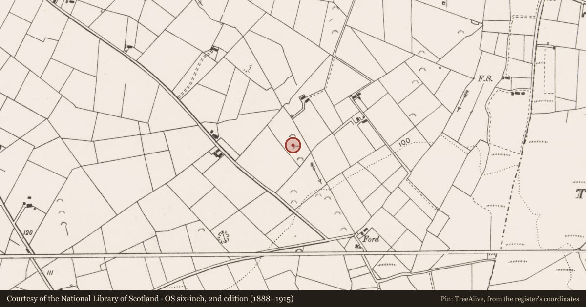 Ordnance Survey six-inch map, 2nd edition (1888–1915) covering the location of Enclosure, Kilfearagh, County Clare, with a pin at the register's coordinates