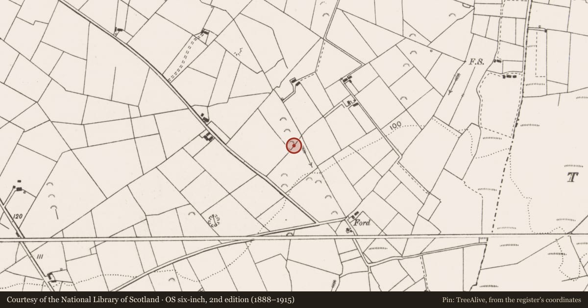 Ordnance Survey six-inch map, 2nd edition (1888–1915) covering the location of Enclosure, Kilfearagh, County Clare, with a pin at the register's coordinates