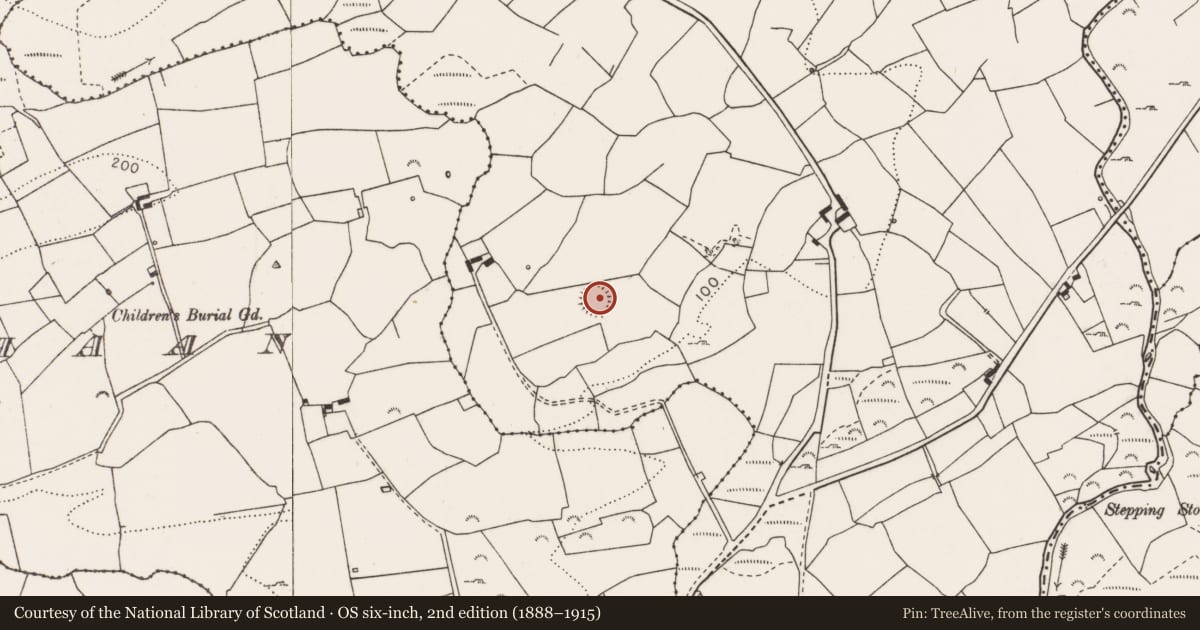 Ordnance Survey six-inch map, 2nd edition (1888–1915) covering the location of Ringfort - rath, Moy, County Clare, with a pin at the register's coordinates