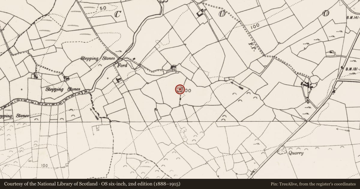 Ordnance Survey six-inch map, 2nd edition (1888–1915) covering the location of Ringfort - rath, Coolmeen, County Clare, with a pin at the register's coordinates