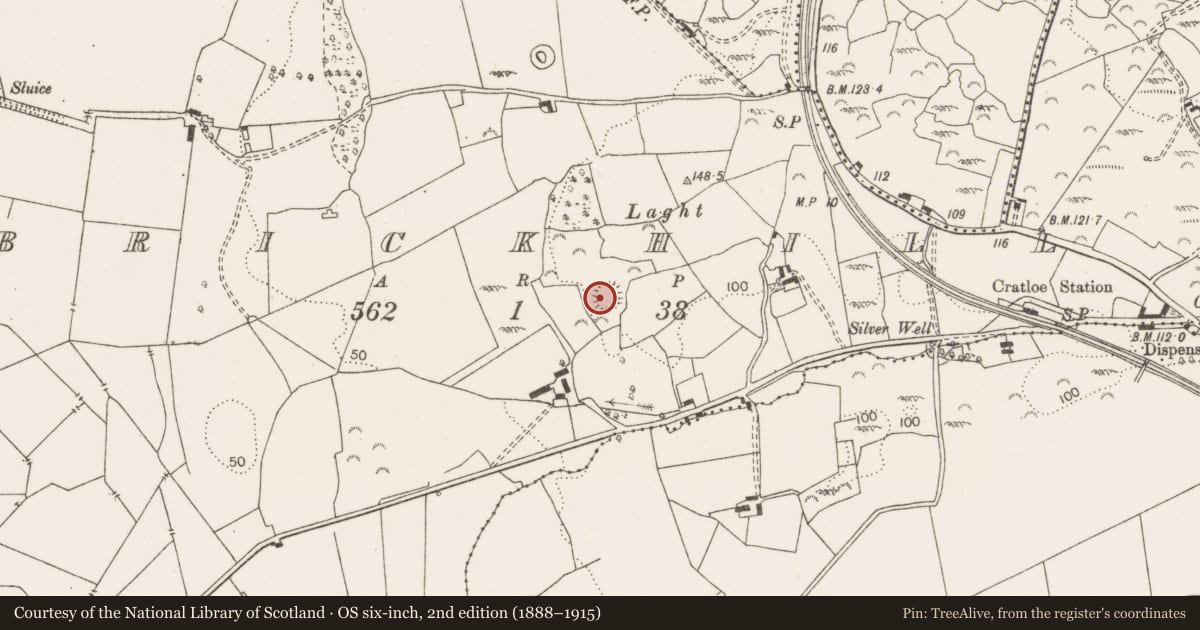 Ordnance Survey six-inch map, 2nd edition (1888–1915) covering the location of Ringfort - unclassified, Brickhill West, County Clare, with a pin at the register's coordinates