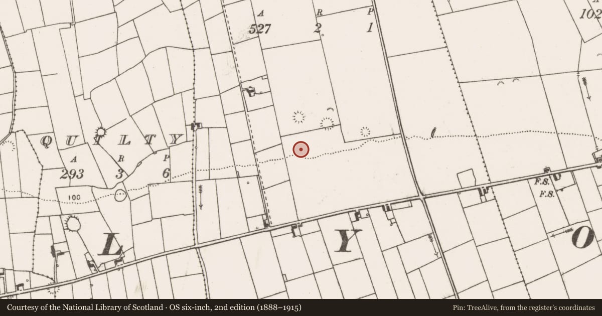 Ordnance Survey six-inch map, 2nd edition (1888–1915) covering the location of Ringfort - rath, Oughterard, County Clare, with a pin at the register's coordinates