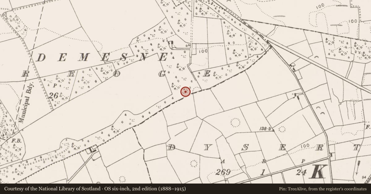 Ordnance Survey six-inch map, 2nd edition (1888–1915) covering the location of Ringfort - rath, Feagarroge, County Clare, with a pin at the register's coordinates