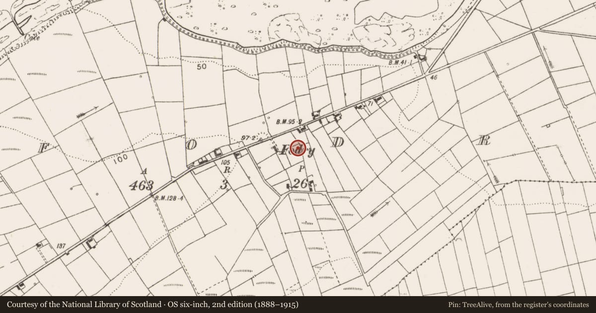 Ordnance Survey six-inch map, 2nd edition (1888–1915) covering the location of Ringfort - rath, Fodry, County Clare, with a pin at the register's coordinates