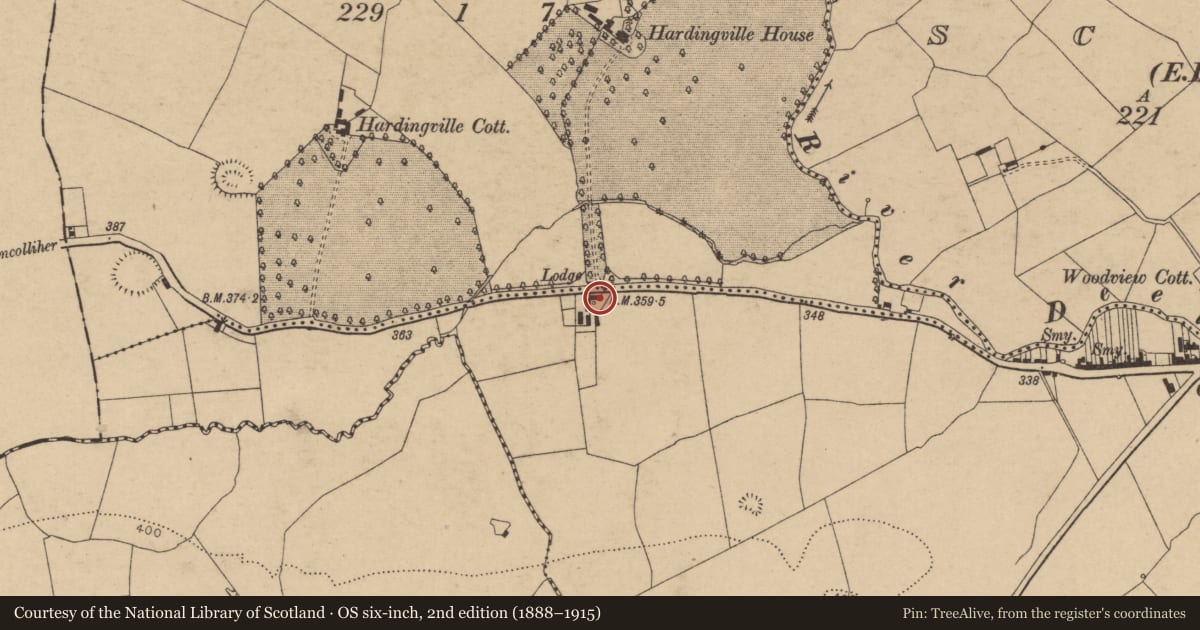 Ordnance Survey six-inch map, 2nd edition (1888–1915) covering the location of House - vernacular house, Doony, County Cork, with a pin at the register's coordinates