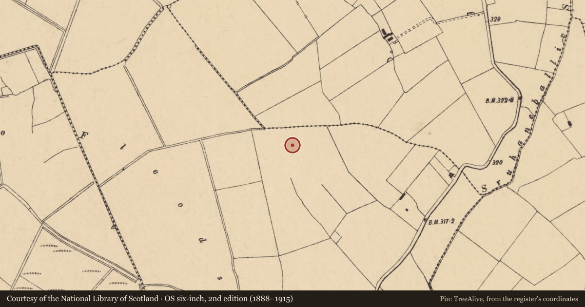 Ordnance Survey six-inch map, 2nd edition (1888–1915) covering the location of Mound, Coolcaum, County Cork, with a pin at the register's coordinates