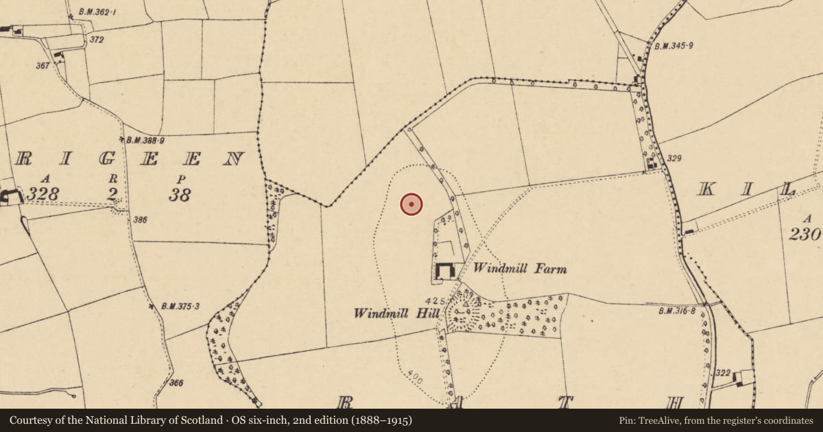 Ordnance Survey six-inch map, 2nd edition (1888–1915) covering the location of Enclosure, Rath, County Cork, with a pin at the register's coordinates