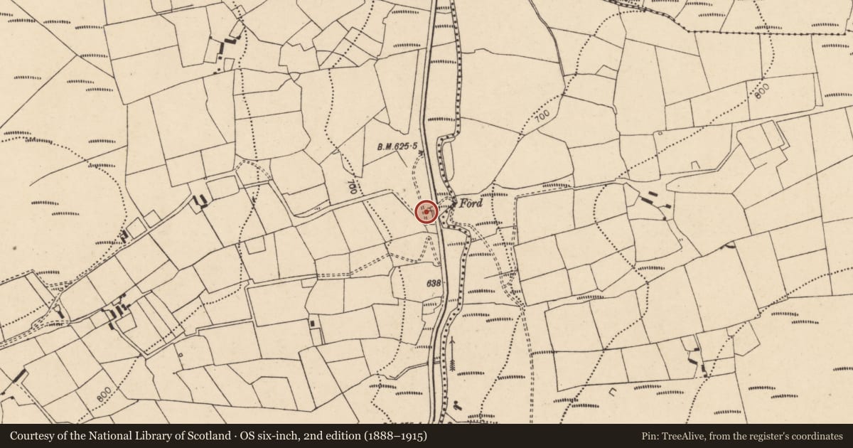 Ordnance Survey six-inch map, 2nd edition (1888–1915) covering the location of Kiln - lime, Cappaphaudeen, County Cork, with a pin at the register's coordinates