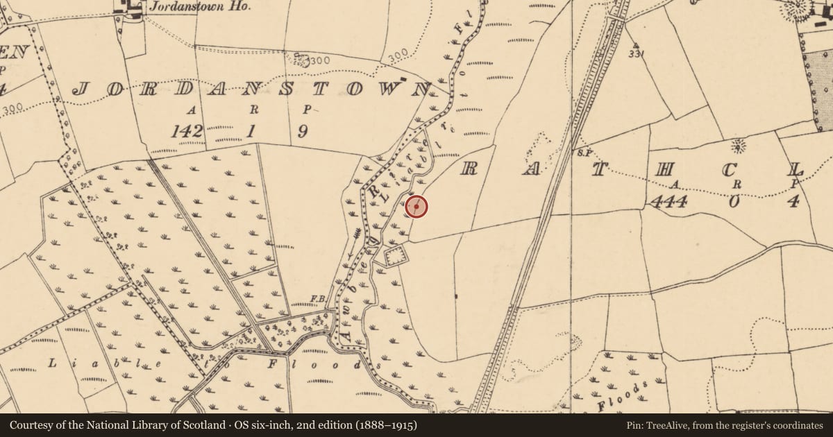 Ordnance Survey six-inch map, 2nd edition (1888–1915) covering the location of Mound, Rathclare, County Cork, with a pin at the register's coordinates