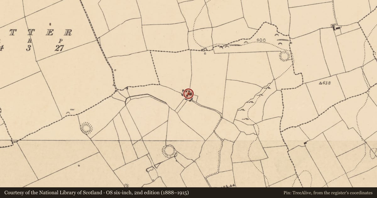 Ordnance Survey six-inch map, 2nd edition (1888–1915) covering the location of House - vernacular house, Boherascrub West, County Cork, with a pin at the register's coordinates