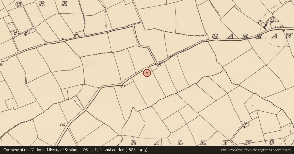 Ordnance Survey six-inch map, 2nd edition (1888–1915) covering the location of Enclosure, Clonrobin, County Cork, with a pin at the register's coordinates