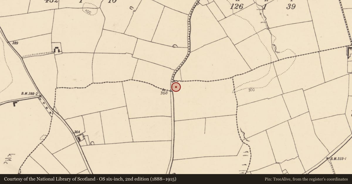 Ordnance Survey six-inch map, 2nd edition (1888–1915) covering the location of Enclosure, Two-Pot-House, County Cork, with a pin at the register's coordinates