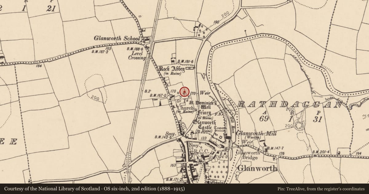 Ordnance Survey six-inch map, 2nd edition (1888–1915) covering the location of Excavation - miscellaneous, Boherash, County Cork, with a pin at the register's coordinates