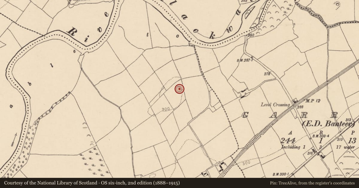Ordnance Survey six-inch map, 2nd edition (1888–1915) covering the location of Enclosure, Fortgrady, County Cork, with a pin at the register's coordinates