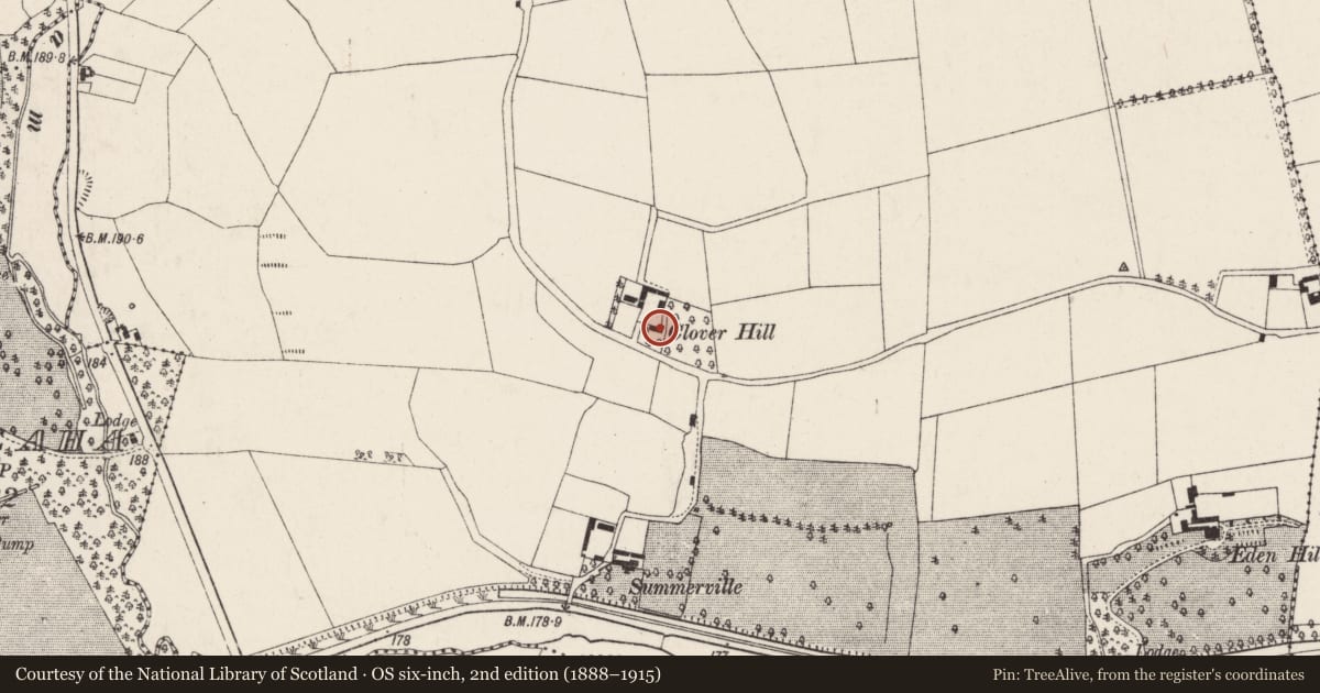 Ordnance Survey six-inch map, 2nd edition (1888–1915) covering the location of Country house, Gortnagross (Duhallow By., Ballyclogh Par.), County Cork, with a pin at the register's coordinates