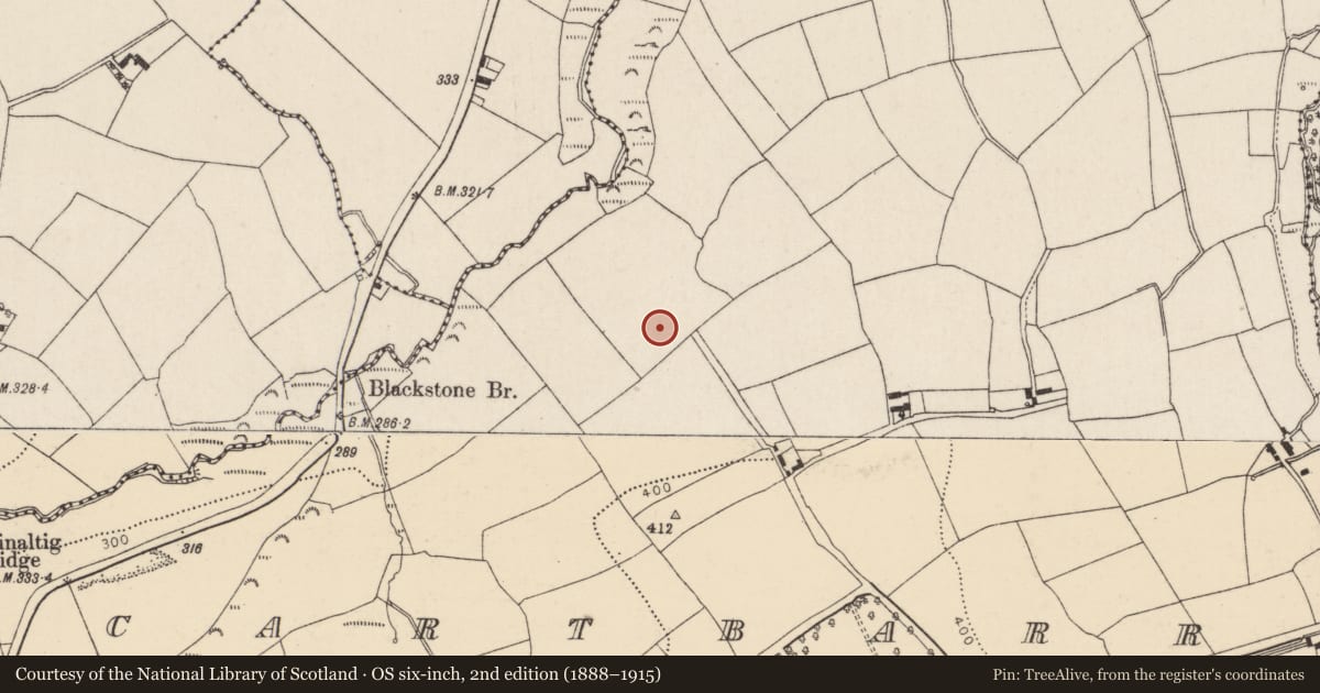 Ordnance Survey six-inch map, 2nd edition (1888–1915) covering the location of Excavation - miscellaneous, Scartbarry, County Cork, with a pin at the register's coordinates