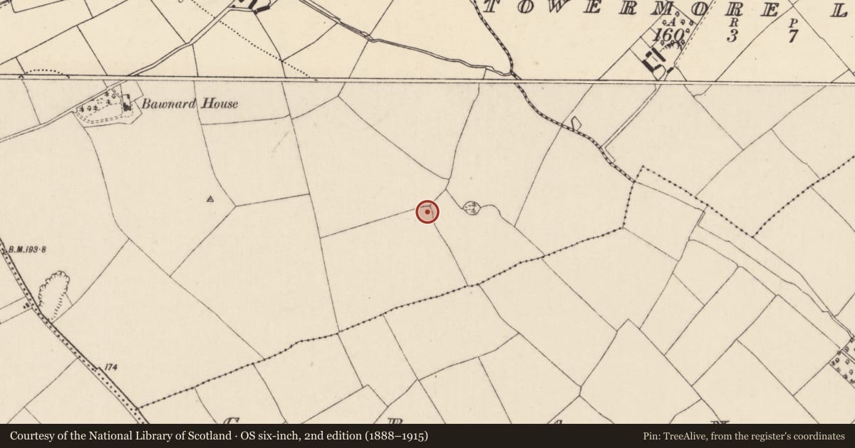 Ordnance Survey six-inch map, 2nd edition (1888–1915) covering the location of Enclosure, Coole Lower, County Cork, with a pin at the register's coordinates