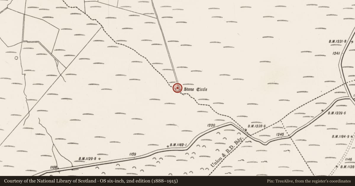 Ordnance Survey six-inch map, 2nd edition (1888–1915) covering the location of Hut site, Cloghboola Beg, County Cork, with a pin at the register's coordinates