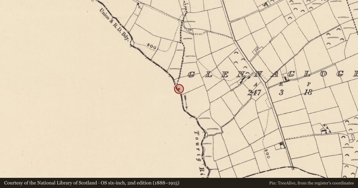 Ordnance Survey six-inch map, 2nd edition (1888–1915) covering the location of Ford, Rearour North, County Cork, with a pin at the register's coordinates