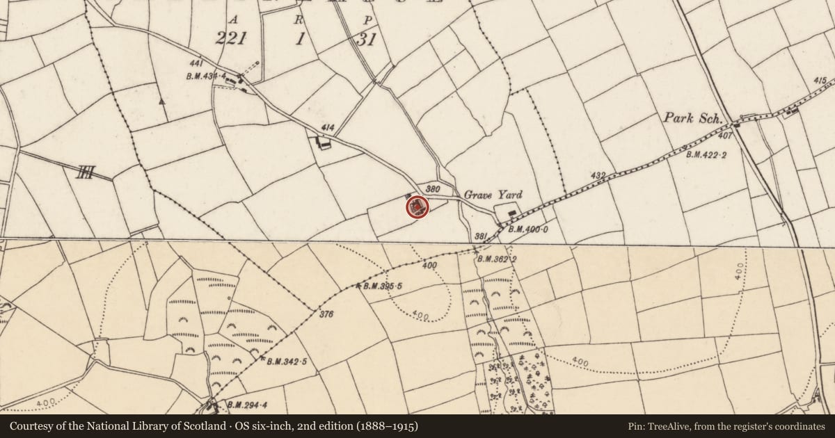 Ordnance Survey six-inch map, 2nd edition (1888–1915) covering the location of House - vernacular house, Ballyneague, County Cork, with a pin at the register's coordinates