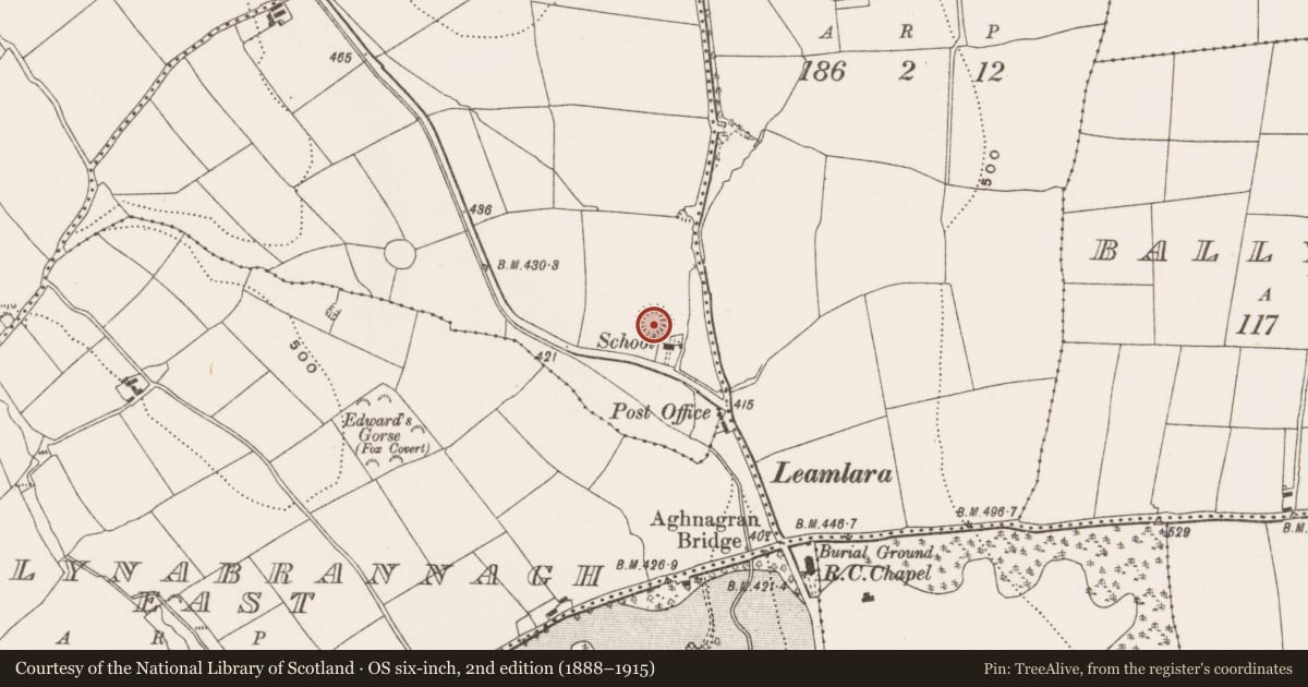 Ordnance Survey six-inch map, 2nd edition (1888–1915) covering the location of Ringfort - rath, Glengarriff More, County Cork, with a pin at the register's coordinates