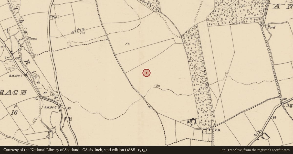 Ordnance Survey six-inch map, 2nd edition (1888–1915) covering the location of Enclosure, Deer Park, County Cork, with a pin at the register's coordinates