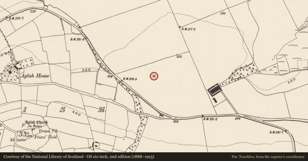 Ordnance Survey six-inch map, 2nd edition (1888–1915) covering the location of Ringfort - rath, Farran, County Cork, with a pin at the register's coordinates