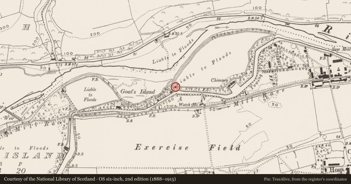 Ordnance Survey six-inch map, 2nd edition (1888–1915) covering the location of Mill - gunpowder, County Cork, with a pin at the register's coordinates