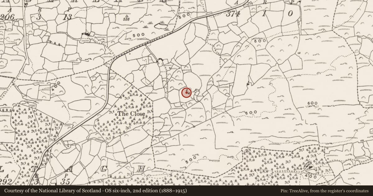 Ordnance Survey six-inch map, 2nd edition (1888–1915) covering the location of Ringfort - cashel, Shanlaragh, County Cork, with a pin at the register's coordinates
