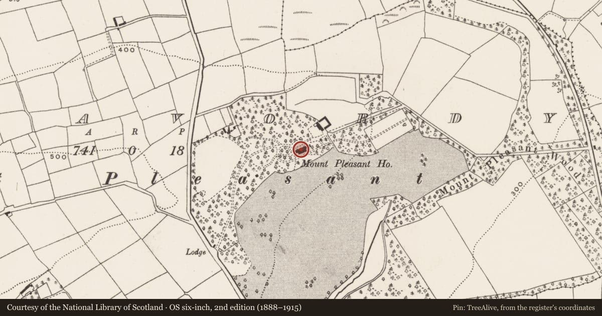 Ordnance Survey six-inch map, 2nd edition (1888–1915) covering the location of Country house, Curravordy, County Cork, with a pin at the register's coordinates