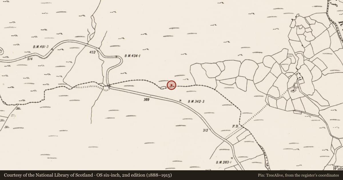Ordnance Survey six-inch map, 2nd edition (1888–1915) covering the location of Enclosure, Clashduff, County Cork, with a pin at the register's coordinates