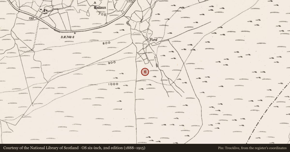 Ordnance Survey six-inch map, 2nd edition (1888–1915) covering the location of Enclosure, Cousane, County Cork, with a pin at the register's coordinates