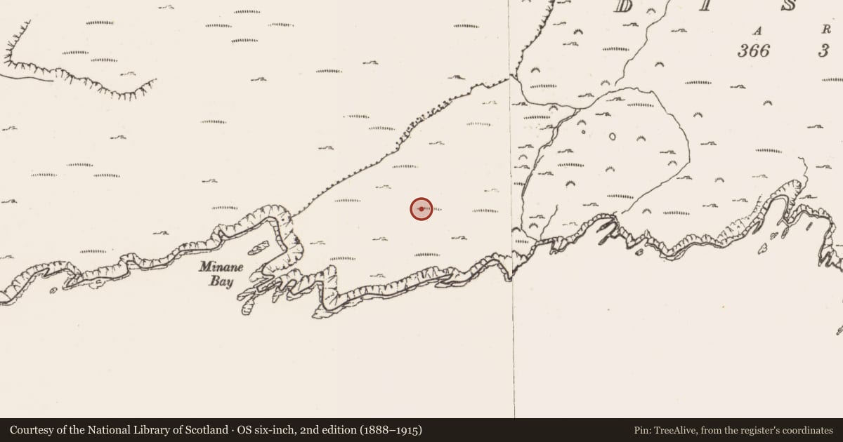 Ordnance Survey six-inch map, 2nd edition (1888–1915) covering the location of Enclosure, Disert, County Cork, with a pin at the register's coordinates