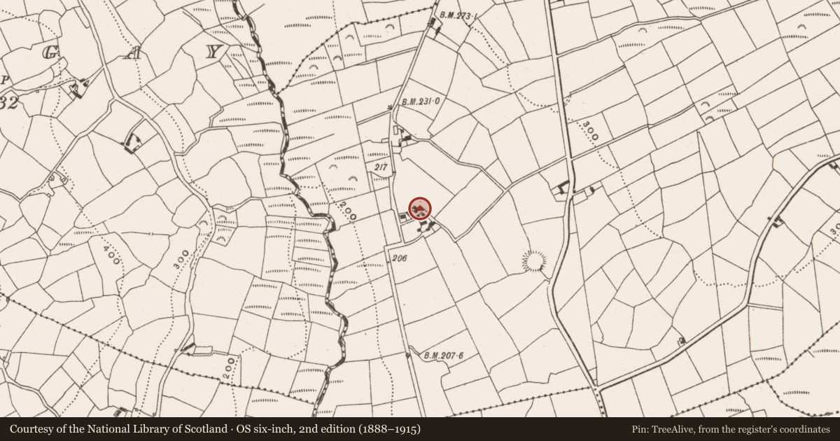 Ordnance Survey six-inch map, 2nd edition (1888–1915) covering the location of House - 18th/19th century, Woodfield, County Cork, with a pin at the register's coordinates
