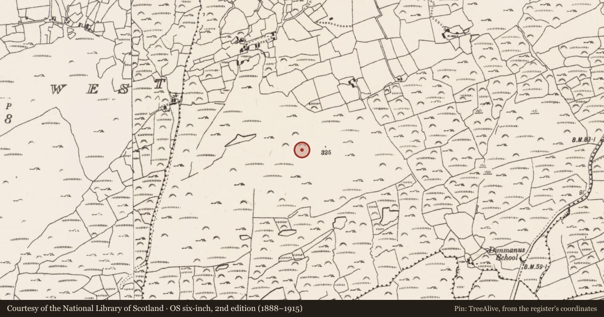 Ordnance Survey six-inch map, 2nd edition (1888–1915) covering the location of Cairn - unclassified, Dunmanus East, County Cork, with a pin at the register's coordinates