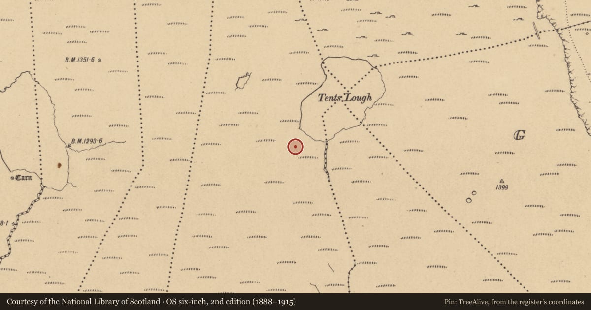 Ordnance Survey six-inch map, 2nd edition (1888–1915) covering the location of Mine, Corrakeeldrum, County Cavan, with a pin at the register's coordinates